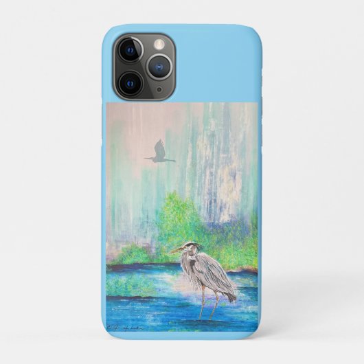Blue Heron I phone 11 All Pro Phone Case (Rückseite)