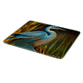 Blue Heron in Reeds Schneidebrett (Ecke)