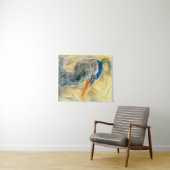 Blue Heron in Reeds Tapestry Wandteppich (Beispiel (Horizontal))