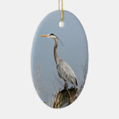 Blue Heron Keramik Ornament (Rechts)