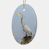 Blue Heron Keramik Ornament (Links)