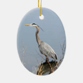 Blue Heron Keramik Ornament (Hinten)