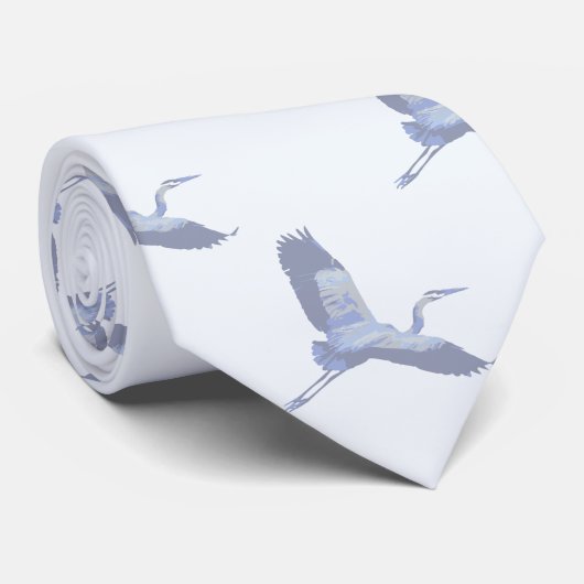 Blue Heron Krawatte für Damen und Herren (Gerollt)
