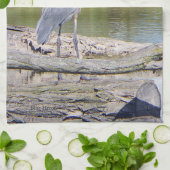 Blue Heron Küchentuch (Gefaltet)