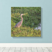 Blue Heron Leinwanddruck (Insitu (Holzboden))