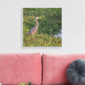 Blue Heron Leinwanddruck (Insitu (Wohnzimmer))