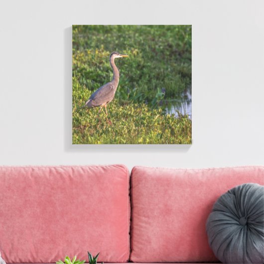Blue Heron Leinwanddruck (Insitu (Wohnzimmer))