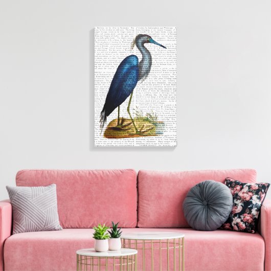 Blue Heron Leinwanddruck (Insitu (Wohnzimmer))