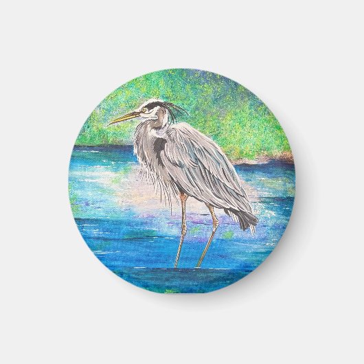 Blue Heron Magnet (Vorne)