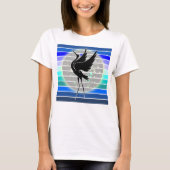 Blue Heron Majestic Silhouette am Lago Full Moon T-Shirt (Vorderseite)