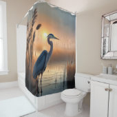 Blue Heron Marsh Duschvorhang (Beispiel)
