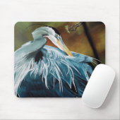 Blue Heron Mousepad (Mit Mouse)
