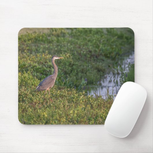 Blue Heron Mousepad (Mit Mouse)