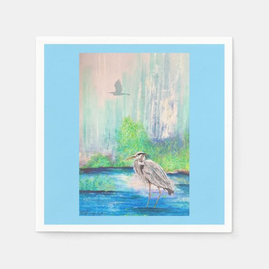 Blue Heron Napkin Serviette (Vorderseite)