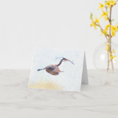 Blue Heron Note Card Karte (Gelbe Blume)