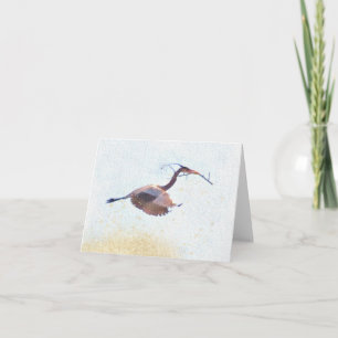 Blue Heron Note Card Karte