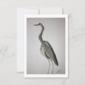 Blue Heron Note Card mit Umschlag - Original Art Dankeskarte (Vorderseite)