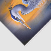 Blue Heron, Orange & Deep Indigo BW2 Decoupage Seidenpapier (Ausschnitt)