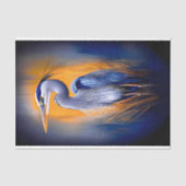 Blue Heron, Orange & Deep Indigo BW2 Decoupage Seidenpapier (Vorderseite)