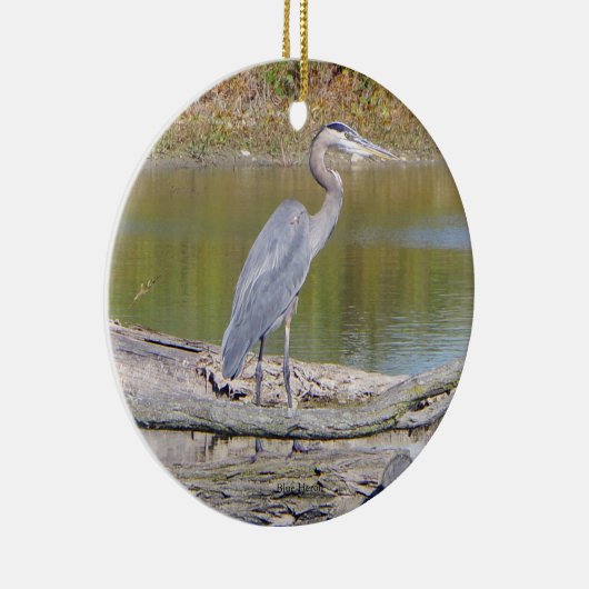 Blue Heron-Ornament Keramik Ornament (Rechts)