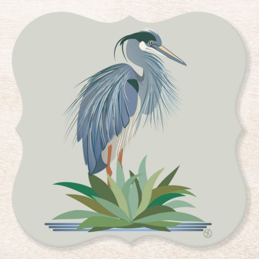 Blue Heron Paper Untersetzer (Vorderseite)