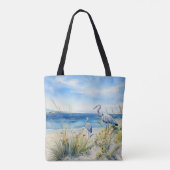 Blue Heron Personalisiert Tasche (Rückseite)