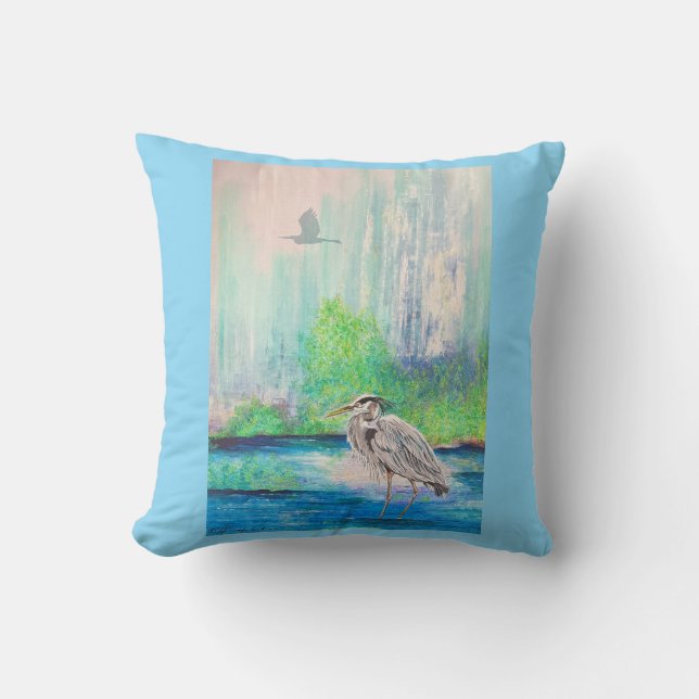 Blue Heron Pillow Kissen (Vorderseite)