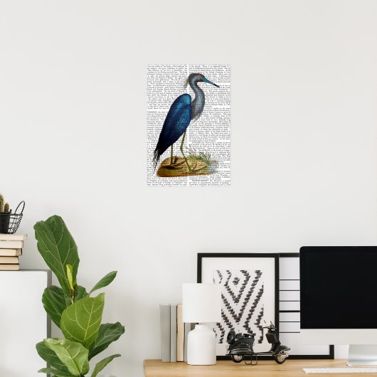 Blue Heron Poster (Heimbüro)
