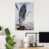 Blue Heron Poster (Heimbüro)