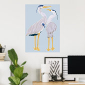 Blue Heron Poster (Heimbüro)