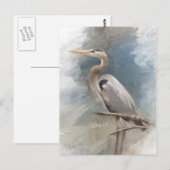 Blue Heron Postkarte (Vorne/Hinten)