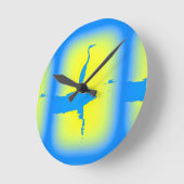 blue heron runde wanduhr (Winkel)