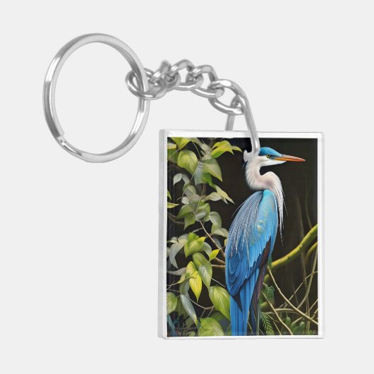 Blue Heron Schlüsselanhänger (Vorderseite links)