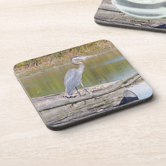 Blue Heron Set von 6 Untersetzer aus Kunststoff (Linke Seite)