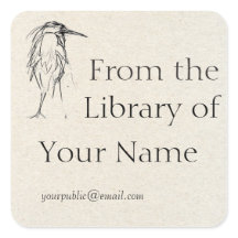 Blue Heron Sketch Buchzeichen