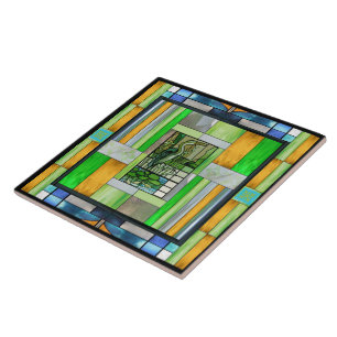 Blue Heron Stainglas Fliese