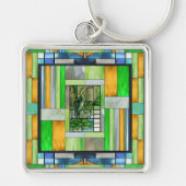 Blue Heron Stainglas Schlüsselanhänger (Vorne)