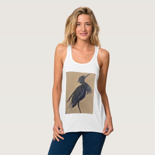 Blue Heron Tank Top (Vorderseite Vollansicht)