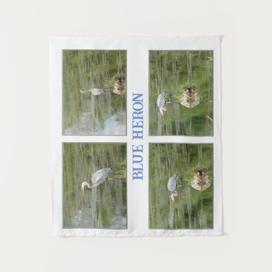 Blue Heron Tapestry Wandteppich (Vorderseite)