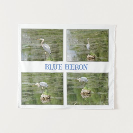 Blue Heron Tapestry Wandteppich (Vorderseite (Horizontal))