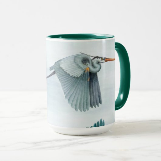 Blue Heron Tasse (15 oz) (VorderseiteRechts)