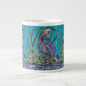 Blue Heron-Tasse Jumbo-Tasse (Vorderseite)