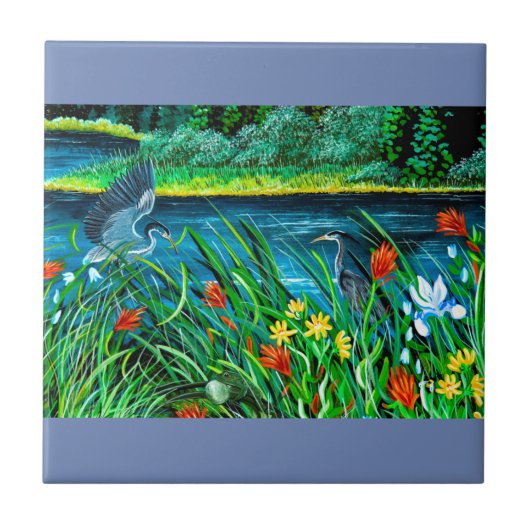 Blue Heron Tile Fliese (Vorderseite)