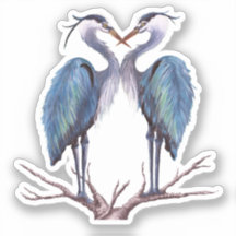 Blue Heron Vinyl Sticker