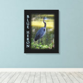 Blue Heron Wall Art Foto Leinwanddruck (Insitu (Holzboden))