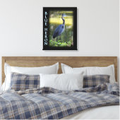 Blue Heron Wall Art Foto Leinwanddruck (Insitu (Schlafzimmer))