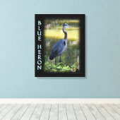 Blue Heron Wall Art Foto Leinwanddruck (Insitu (Holzboden))