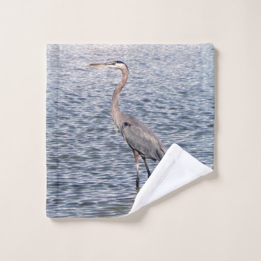 Blue Heron Water Handtuch Set (Waschlappen)