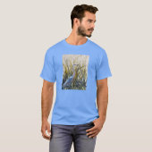 Blue Heron Watercolor Design T-Shirt (Vorne ganz)