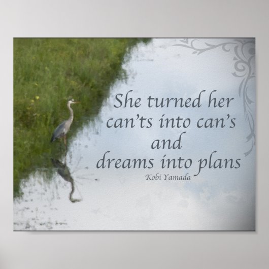 Blue Heron Watercolor Poster (Vorne)